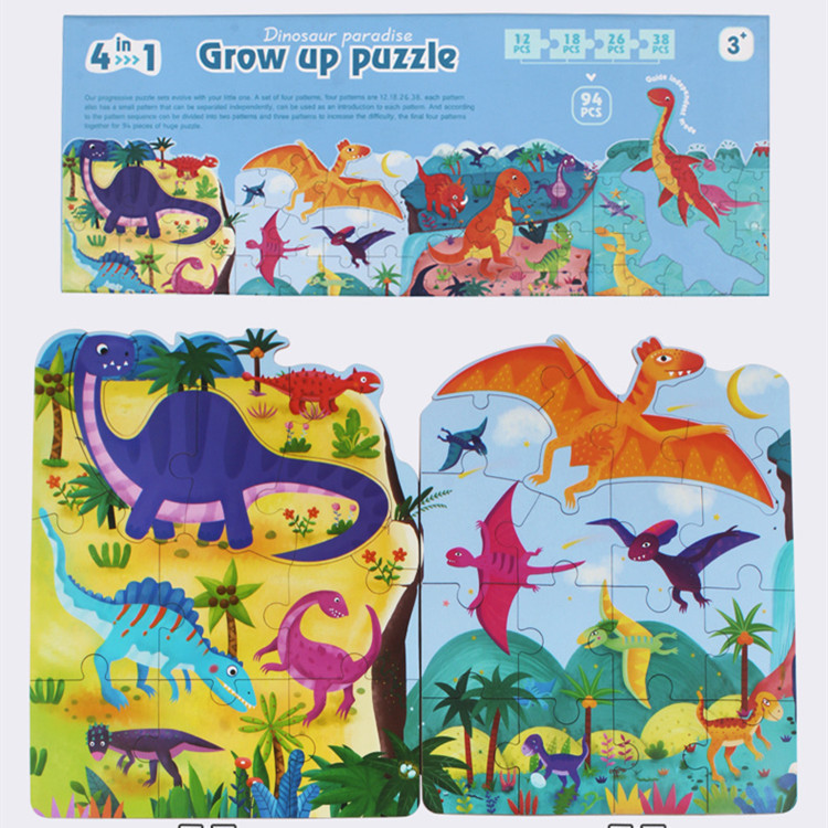 Montessori avanzado rompecabezas de caja de hierro cinco en uno de los niños de tráfico cognición animal de 3 años de edad, Juguetes Educativos de la educación temprana