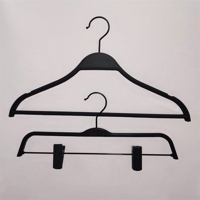 ABS solid black Plastic Clothes hanger Super long adult clothing Exhibition household overcoat non-slip No trace Trouser stand