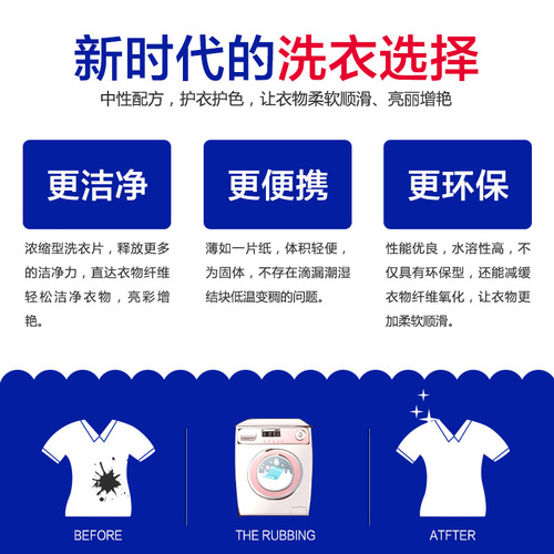 Xiangfu low-foaming soft laundry tablets 120 tablets boxed color protection hand protection instant portable laundry tablets factory direct sale