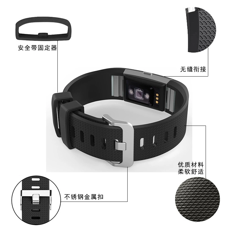 Подходят для CHARGE2 силиконовый ремешок для Fitbit Charge2 смарт-браслета однотонный клетчатый для замены браслета