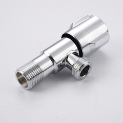 Full copper thickened three-way valve, cold and hot water universal 1/4 inch three-way valve, bathroom toilet sink one-in-two-out three-way valve