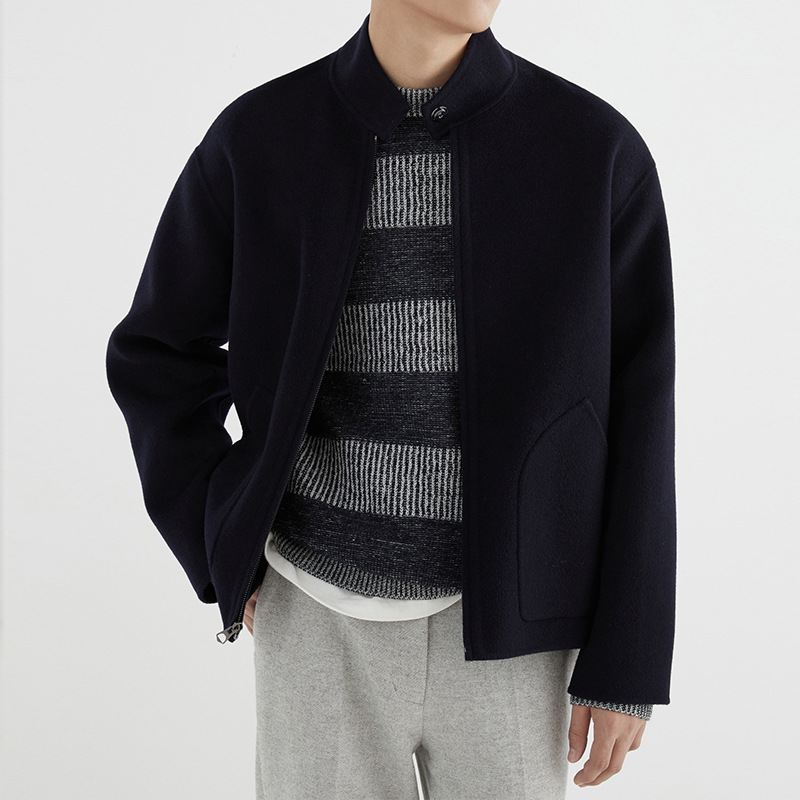 Demi-season trend small short double-sided jacket