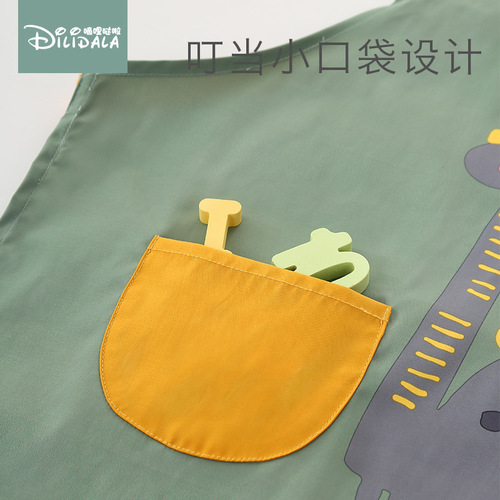 Baby apron waterproof boy children's painting smock anti-dirty painting clothes girls reverse dressing art students only