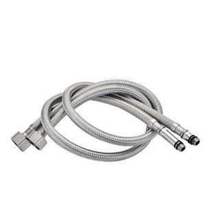 Pointed pipe faucet hot and cold water inlet pipe stainless steel wire hose basin faucet vegetable basin faucet 60 water inlet pipe