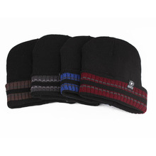 冬季帽子男 提花加绒加厚男士套头帽滑雪帽保暖棉帽冰帽男士冬帽