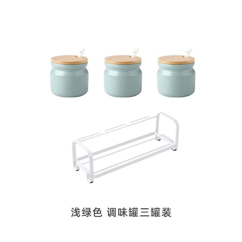 Creativo nórdico cocina condimento tarro hogar cerámica condimento caja traje de almacenamiento de cerámica aceite botella condimento tarro traje