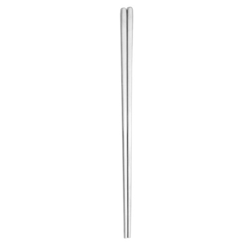 Korean solid 304 stainless steel flat chopsticks, non-slip and anti-scalding, metal tachyon source manufacturer for home restaurants and hotels