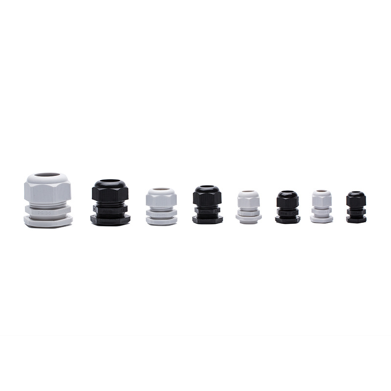 Direct supply cable waterproof connector nylon cable connector black and white plastic connector large quantity excellent wholesale