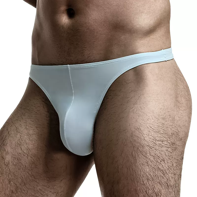 青年冰丝丁字裤透气露毛三角裤头性感单丁裤诱惑低腰男学生T型裤