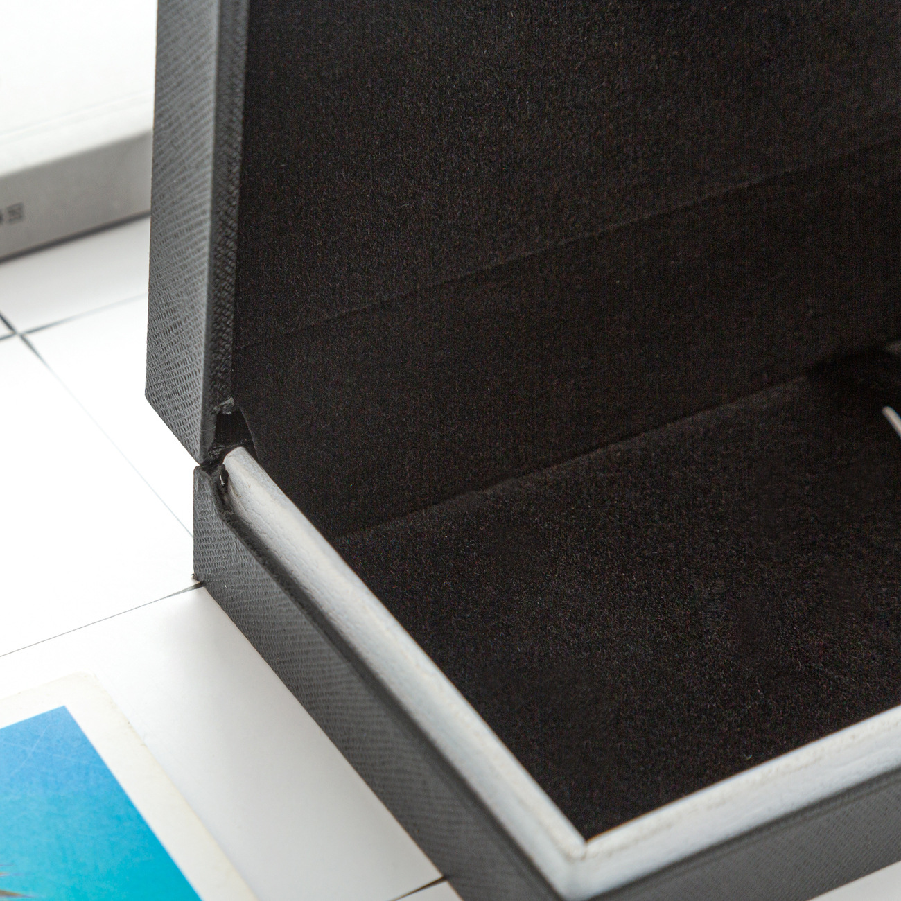 En stock caja de embalaje de la pluma de cuero caja de publicidad pluma creativa caja de regalo caja de pluma de negocios simple al por mayor