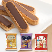 日本  Bourbon布爾本波路夢黃油奶油可可味餅干蛋卷餅干棒零食