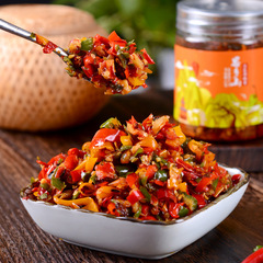 Homeland Mountain Hunan Specialty Chopped Chilies, Farmhouse Mixed Rice with Colorful Bell Peppers, Extra Spicy Appetizer Sauce 280g*1 Can