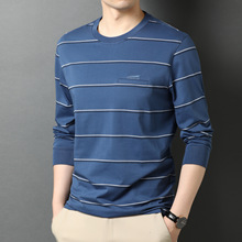 一件代发秋款新款长袖t恤男士青年棉圆领休闲大码宽松男装丅恤衫