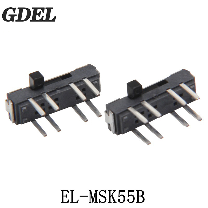 供应3.5*13三档八脚小拨动直插卧式侧拨动开关