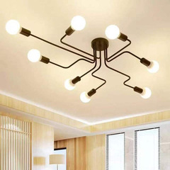 American-style creative minimalist modern living room iron industrial style ceiling lamp study bedroom restaurant clothing store LED light
