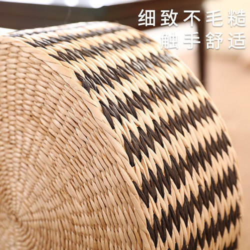 Thickened cushion for meditation mat, handmade grass weaving, straight edge, for sitting on the tatami mat, for sitting and praying, yoga mat, reed grass