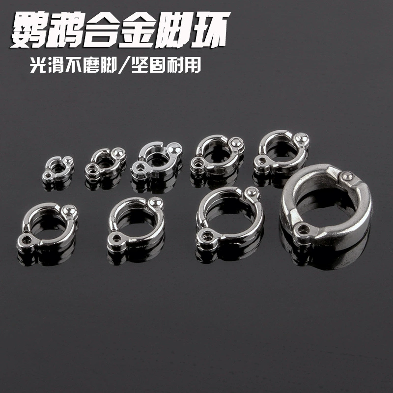 Xuanfeng кольцо для ног попугая подвижное Открытое кольцо для ног серый попугай из нержавеющей стали подставка для ног аксессуары оптом