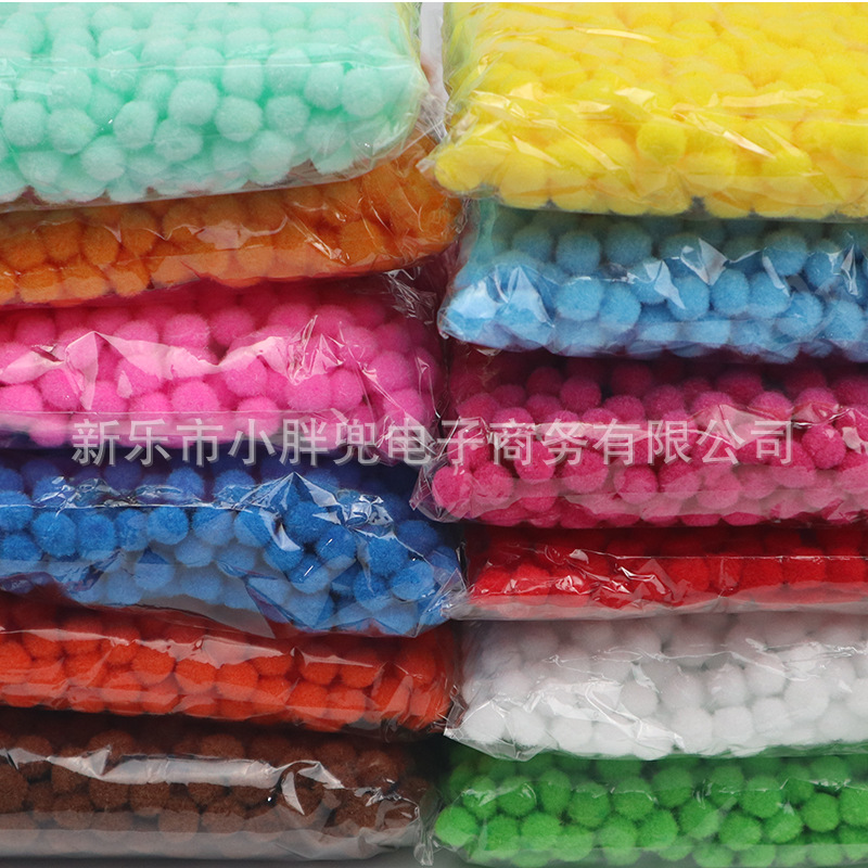 Bola de piel de colores DIY Bola de piel de poliéster joyería accesorios de juguete para niños zapatos y sombreros color mezclado pequeña bola de peluche Decoración