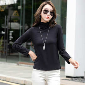 牛奶丝半高领打底衫女秋冬T恤磨毛百搭2026新款内搭洋气长袖上衣