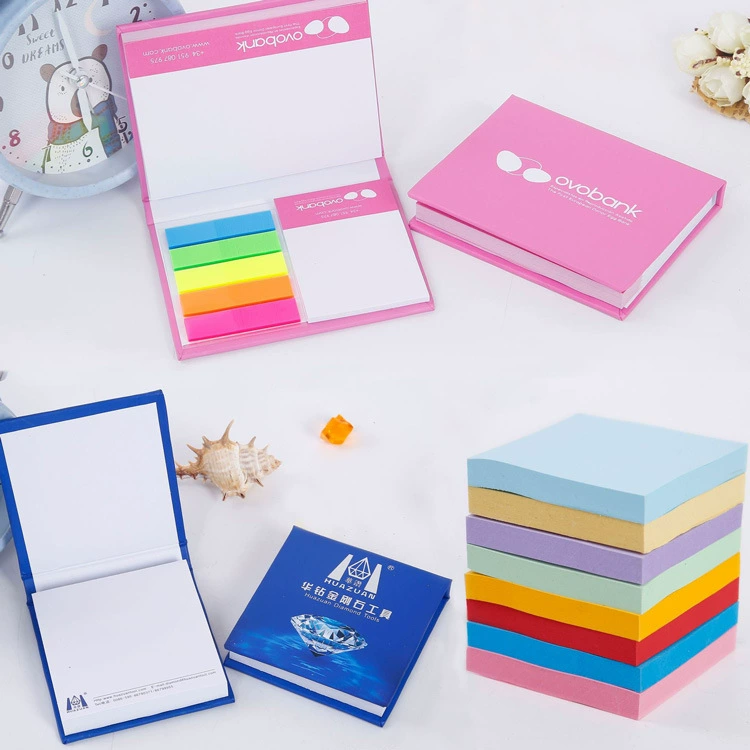 Notepad & Adhesive Sticky Tabs Set, 7.5×7.5 cm Multicolor Notebooks and Tabs, Portable Kit