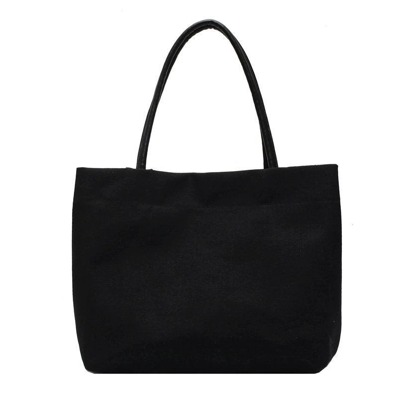 Canvas Tote Bag Korean Style, Large-Capacity One-Shoulder, Simple Student Shopper
