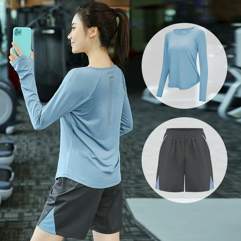 Одежда для йоги больших размеров с длинным рукавом, Женская осенне-зимняя одежда для фитнеса, быстросохнущая толстая одежда мм 200 кг, одежда для бега, свободный спортивный костюм
