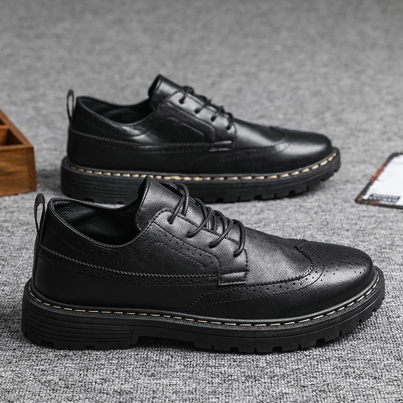 Explosive propaganda products explosions men's shoes autumn men's business formal wear small leather shoes trend British Brock casual shoes wholesale