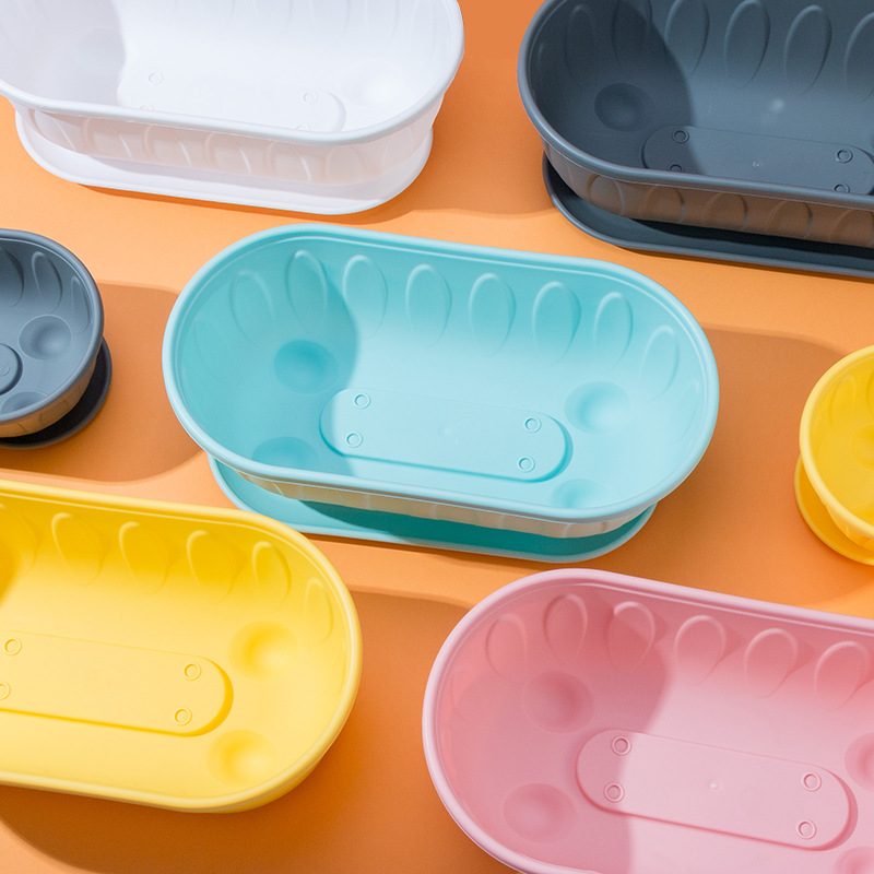 Maceta Panda olla de plástico rectangular olla de verduras olla larga balcón vegetal caja de plantación engrosada resina titular de la maceta