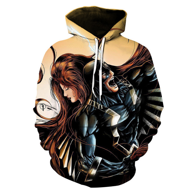 Autumn and Winter New Marvel Avengers 3d Digital Printing Sweater Men's Couple Sports Hoodie Direct Sales Autumn and Winter New Marvel Avengers 3d Digital Printing Sweater Men's Couple Sports Hoodie Direct Sales