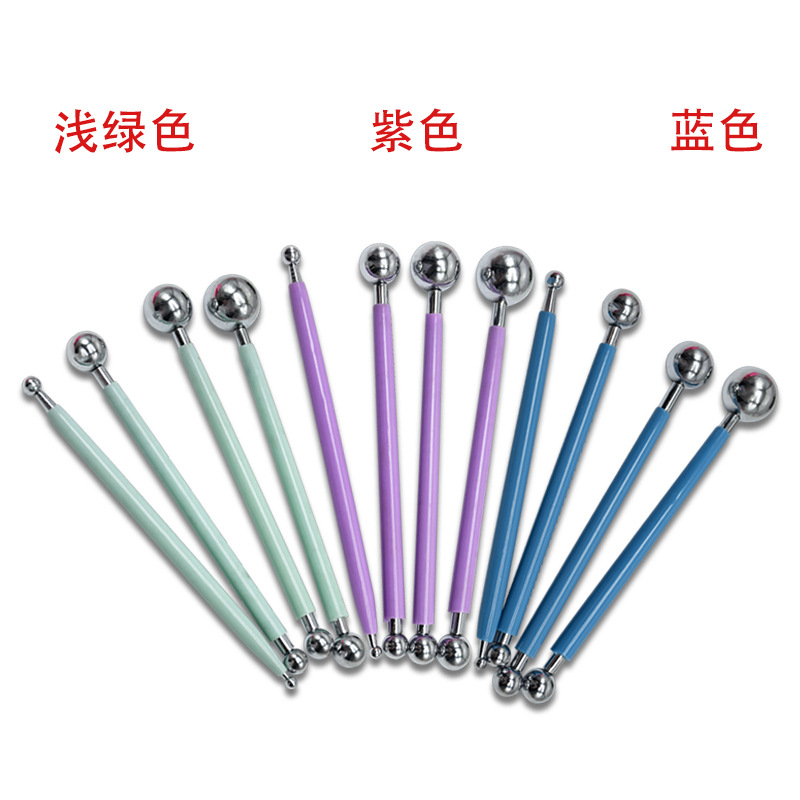 4-piece set fondant tallado set acero ocho-cabeza pluma azúcar flor herramienta de modelado molde de la torta herramienta para hornear en stock