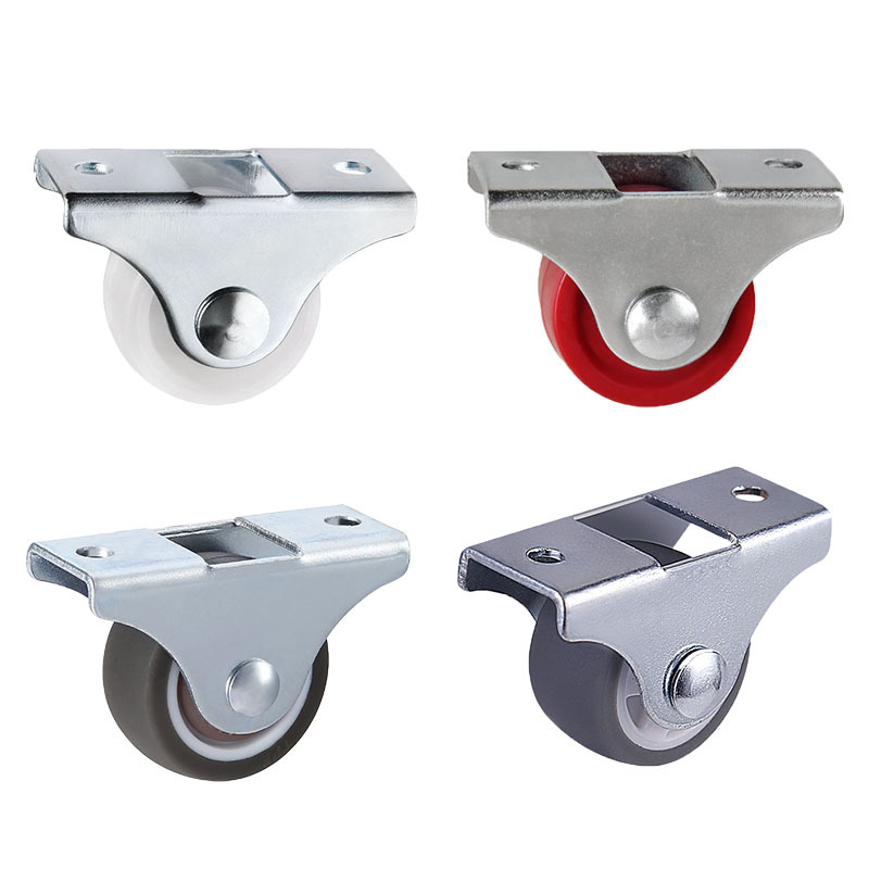 1-pulgadas cajón de la rueda pequeña y micro luz blanca PP plástico fijo rueda de guía carril direccional polea muebles cajón rueda