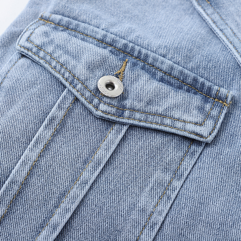Chaleco de mezclilla de verano de las mujeres Chaleco Corto chaleco desgaste exterior chaleco Halter desgaste exterior estilo Chanel chaleco moda