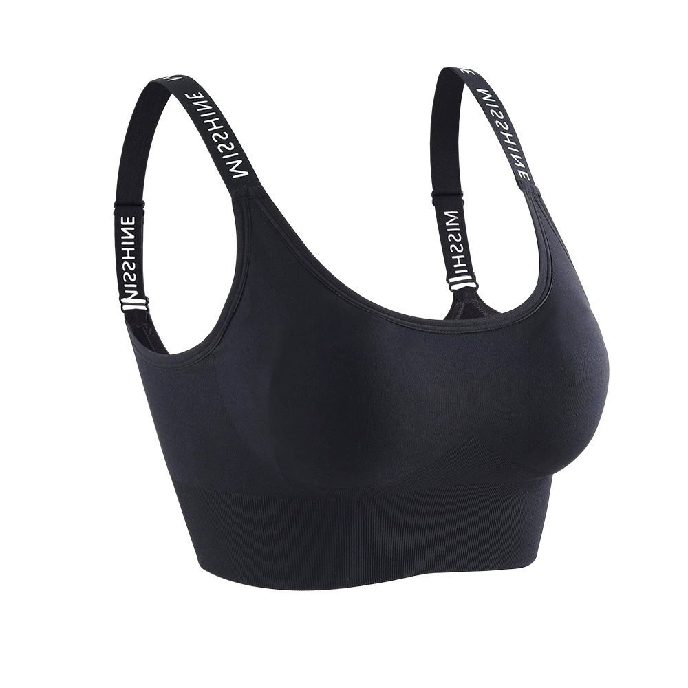 Adjustable straps with letters, sports bra, underwear, shockproof push up bra, yoga clothing for gym, for running