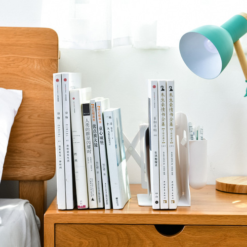 Office desk retractable bookends creative pen holder bookends file storage bookshelf acrylic bookends wholesale
