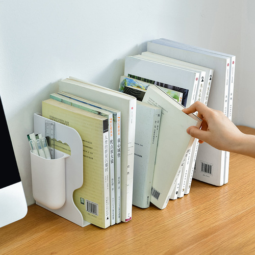 Office desk retractable bookends creative pen holder bookends file storage bookshelf acrylic bookends wholesale