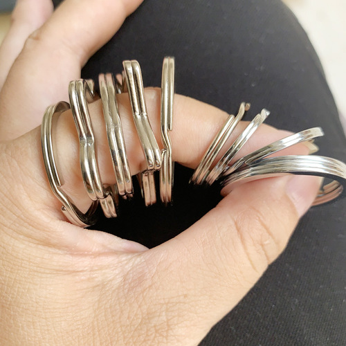 Key ring hanging chrome DIY jewelry accessories hanging buckle with chain 25mm metal heart-shaped plum blossom oval keychain