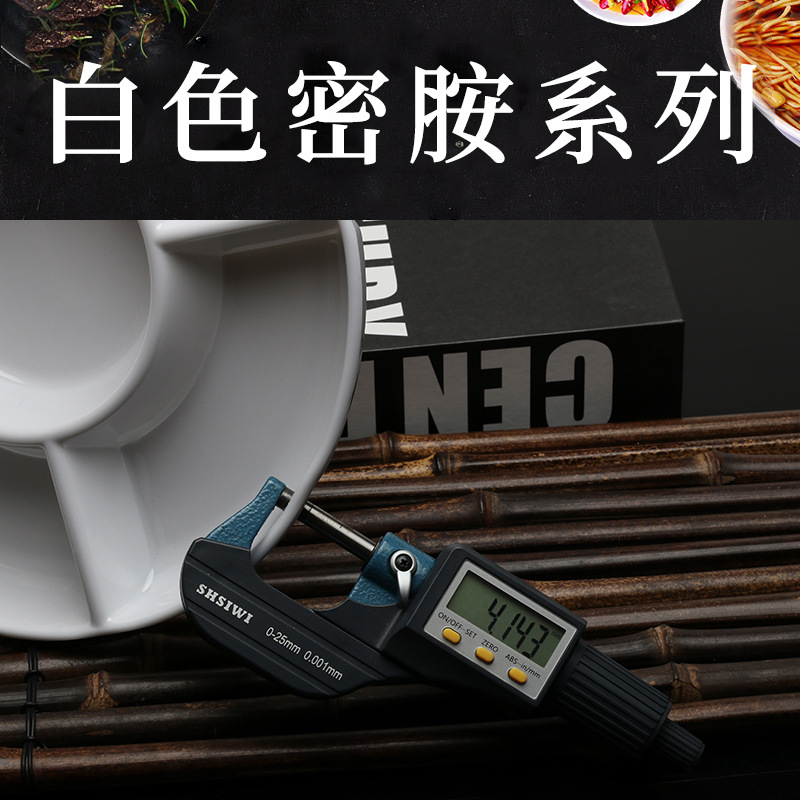 Plato de salmuera de cinco rejillas plato de fruta de plástico vajilla de porcelana de imitación de melamina blanca merienda plato de postre de fruta seca