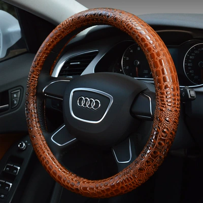 Steering wheel cover supplies crocodile pattern new steering