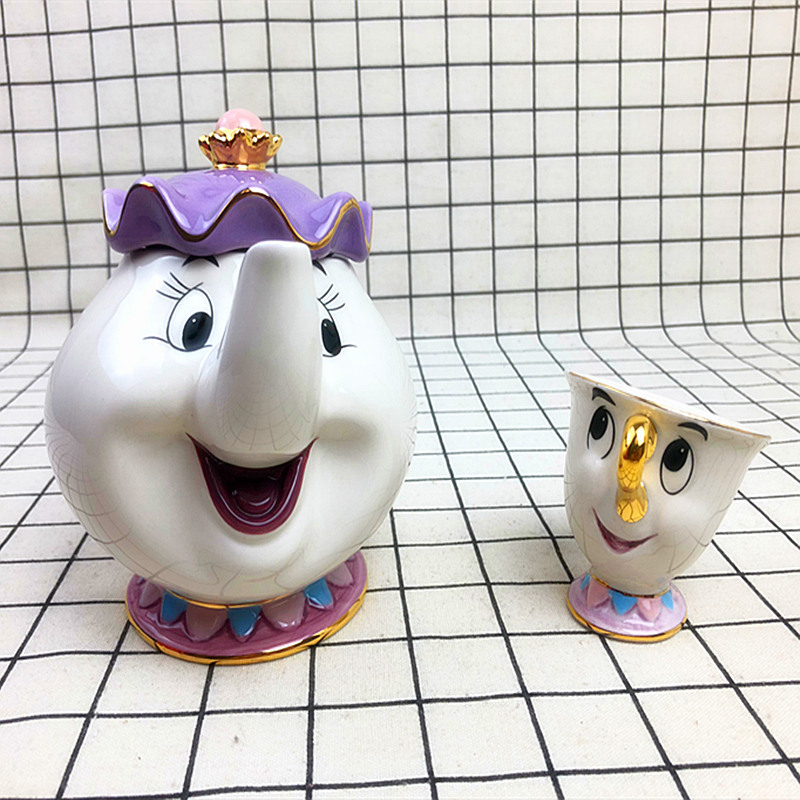 Beauty and Beast Small Teacup Teapot Mrs.Potts and Chip US Edition Tea Pot Mrs. Mug