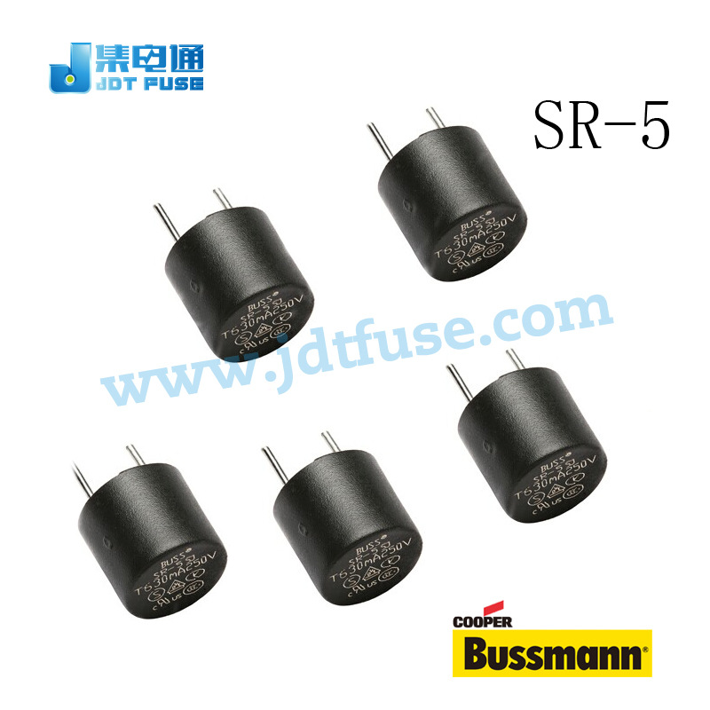 Bussmann慢断保险丝过流SR-5-5A保险丝圆形保险丝5A/250v