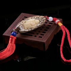 Qian Yan Puti Seed Car Ornament, Qian Yan Puti Inlaid Guanyin, Qian Yan Inlaid Carving Guanyin Car Hook Wholesale