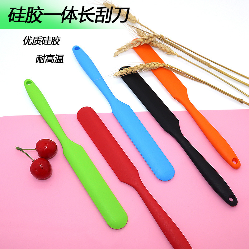 Silicone one small long spatula cream spatula butter salad mixing knife cake baking tool 25cm Silicone one small long spatula cream spatula butter salad mixing knife cake baking tool 25cm