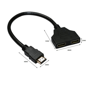 Spot gold plated 0.3 meters 3D 1080p 1.4 version hdmi HD line one male two female hdmi one two lines