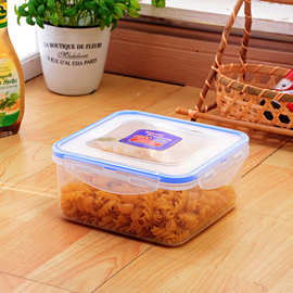 1350毫升正方形高透明韩式塑料PP乐扣保鲜盒批发密封食品盒饭盒