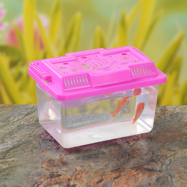 Transparent plastic ecological small fish tank Golden fish tank…