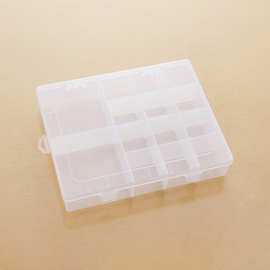 PP14格可拆透明塑料饰品玩具五金螺丝零件文具桌面化妆整理收纳盒