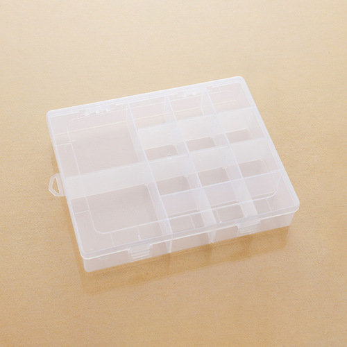 PP14 grid removable transparent plastic jewelry toys hardware screw parts stationery desktop makeup storage box