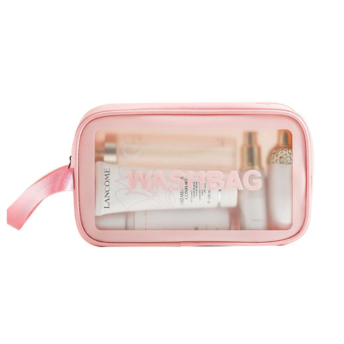 New cosmetic storage bag PVC semi-transparent waterproof large travel travel washbasin factory direct sale