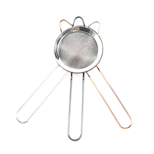 Flour sieve 304 stainless steel handheld silicone powdered sugar sieve household mesh sieve filter sieve baking tools