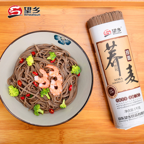 Wangxiang Buckwheat Noodles 1kg Mixed Grain Coarse Grain Buckwheat Noodle Soup Cold Noodles Instant Ready-to-Cook Buckwheat Noodle Wholesale